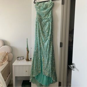 Turquoise Sequin Gown